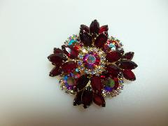 Red Navettes Pin Pendant