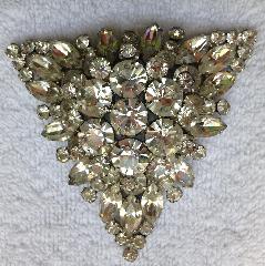 Clear Navettes Brooch