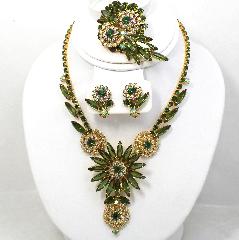 Green Navettes Necklace