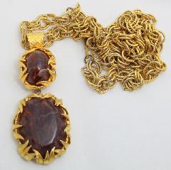 Topaz Cabochons Plastic Pendant