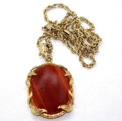 Topaz Cabochons Plastic Pendant