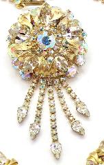 Clear Navettes Brooch