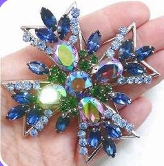 Blue Oval Pin Pendant