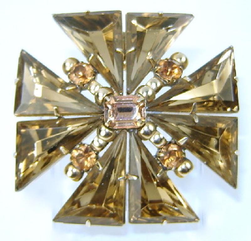 Front view of Topaz Triangle Pin Pendant