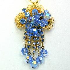 Blue Chatons Only Pin Pendant