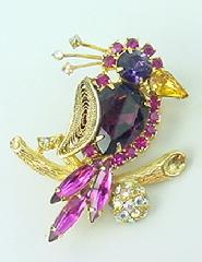 Purple (cardinal) Pear Brooch