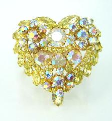 Yellow Navettes Brooch