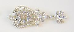 Clear Pear Brooch