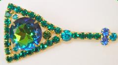 Green Dentelle Multi-Color/Shaded Brooch