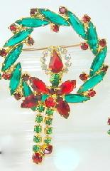 Multiple Colors Pear Brooch
