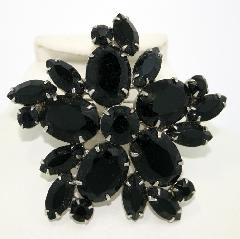 Black (jet) Oval Brooch