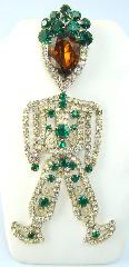 Green Pear Pin Pendant