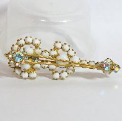 White (chalk Or Milk) Chatons Only Brooch
