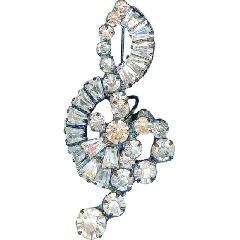 Clear Keystones Brooch