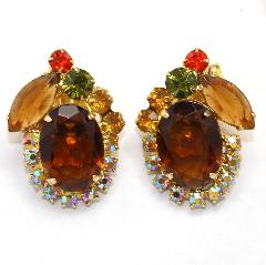 Fall Oval Earrings Clip
