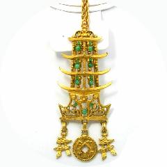 Green Cabochons Pendant