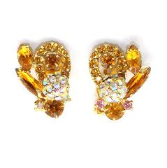 Topaz Navettes Earrings Clip