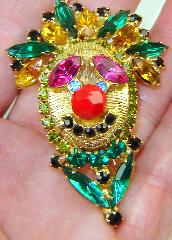 Multiple Colors Navettes Brooch