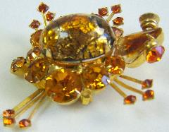 Topaz Cabochons Multi-Color/Shaded Brooch
