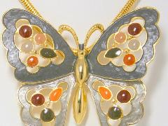 Multiple Colors Chatons Only Pin Pendant