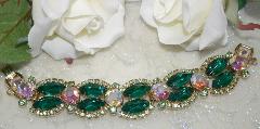 Green Navettes Bracelet 5 Link
