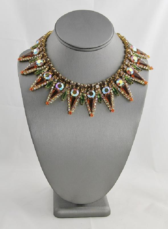 Front view of Fall Triangle Necklace