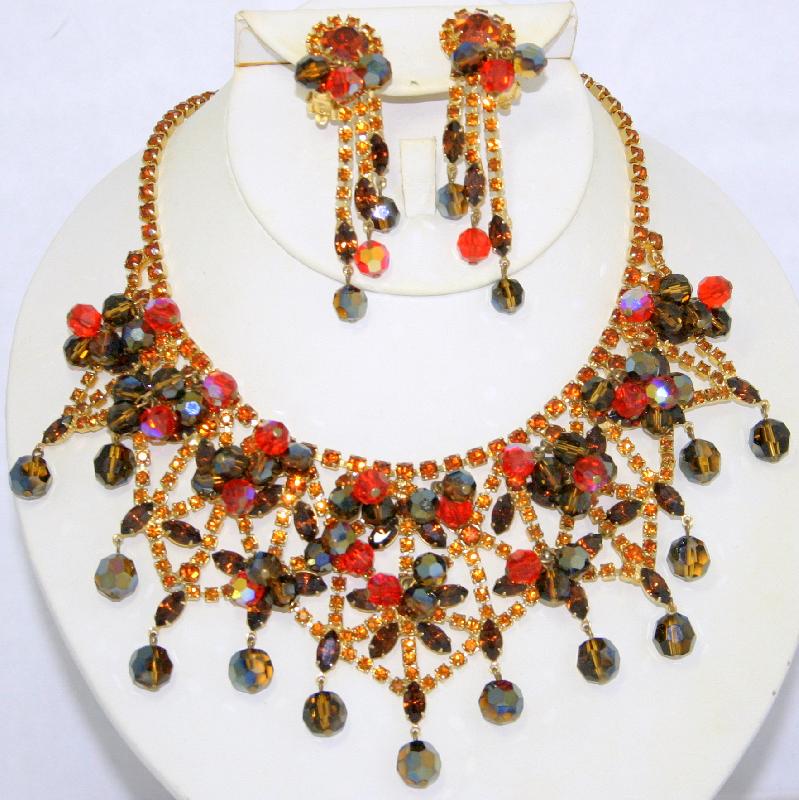 Front view of Topaz Navettes Necklace
