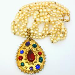 Cabochons Plastic Necklace