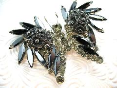 Hematite Cabochons Molded/Cut Brooch