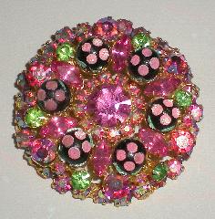 Pink Navettes Brooch