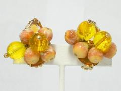Topaz Pear Givre Earrings Clip