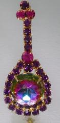 Purple (cardinal) Dentelle Multi-Color/Shaded Brooch