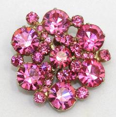 Pink Chatons Only Brooch