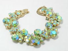 Green Chatons Only Bracelet 5 Link