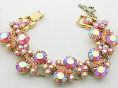 Pink Chatons Only Bracelet 5 Link