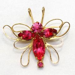 Pink Navettes Brooch