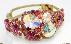 Pink Oval Rivoli/Margarita Bracelet Clamper