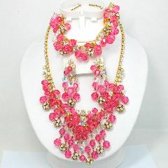 Pink Chatons Only Earrings Clip