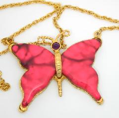 Pink Cabochons Plastic Pendant