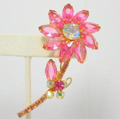 Pink Navettes Brooch