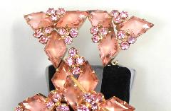 Pink Diamond Frosted Earrings Clip