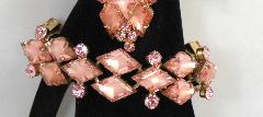 Pink Diamond Frosted Bracelet 5 Link