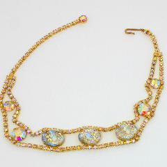 AB Cabochons Molded/Cut Necklace