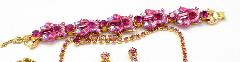 Pink Baguettes Bracelet 5 Link