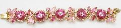 Pink Navettes Rivoli/Margarita Bracelet 5 Link