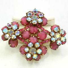 Pink Cabochons Brooch