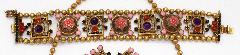 Pink Cabochons Molded/Cut Bracelet Flat Push In