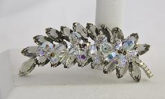 Gray (black Diamond) Navettes Brooch