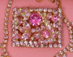 Pink Navettes Brooch