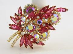 Pink Navettes Brooch